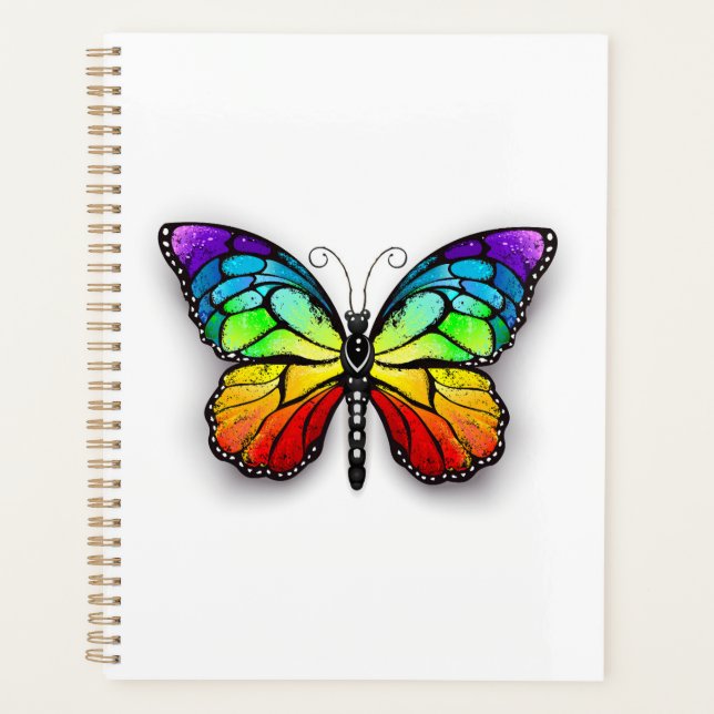 Rainbow butterfly Monarch Planner (Front)