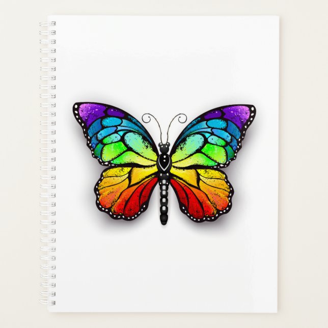 Rainbow butterfly Monarch Planner (Front)