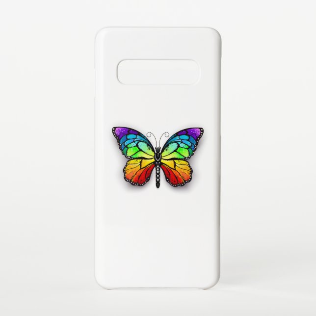 Rainbow butterfly Monarch Samsung Galaxy Case (Back)