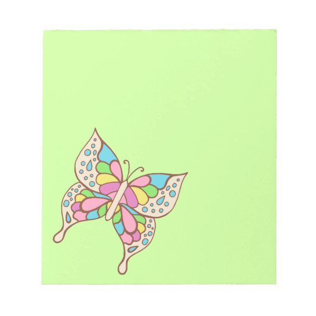 Rainbow Butterfly Notepad (Front)