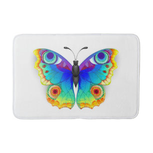 Rainbow Butterfly Peacock Eye Bath Mat
