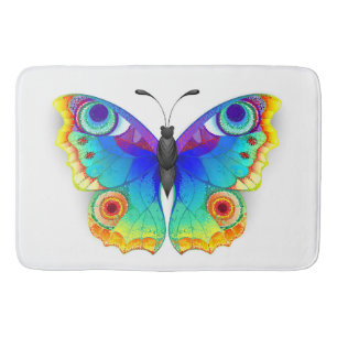 Rainbow Butterfly Peacock Eye Bath Mat