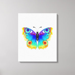 Rainbow Butterfly Peacock Eye Canvas Print