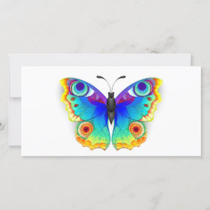 Rainbow Butterfly Peacock Eye Card