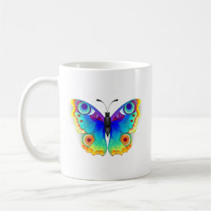 Rainbow Butterfly Peacock Eye Coffee Mug