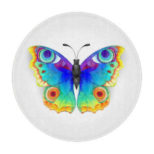 Rainbow Butterfly Peacock Eye Cutting Board