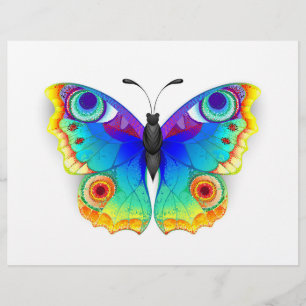 Rainbow Butterfly Peacock Eye Letterhead
