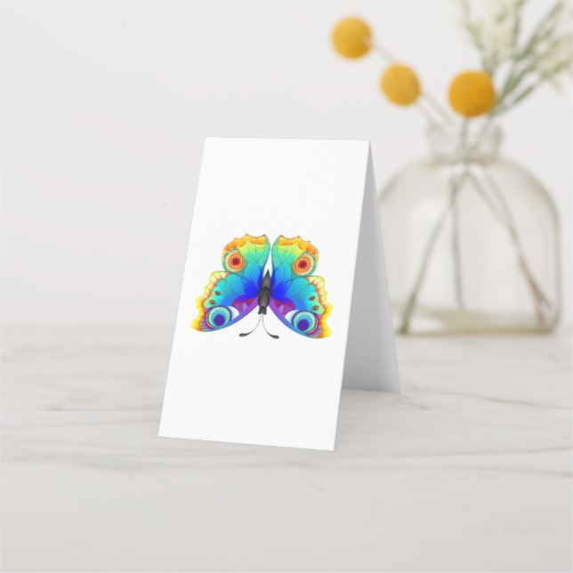 Rainbow Butterfly Peacock Eye Loyalty Card (Back)