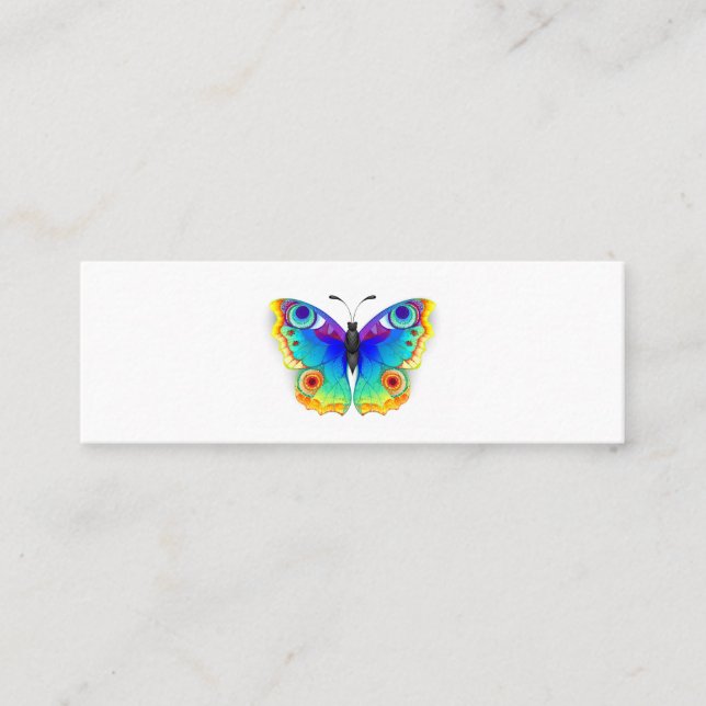 Rainbow Butterfly Peacock Eye Loyalty Card (Front)