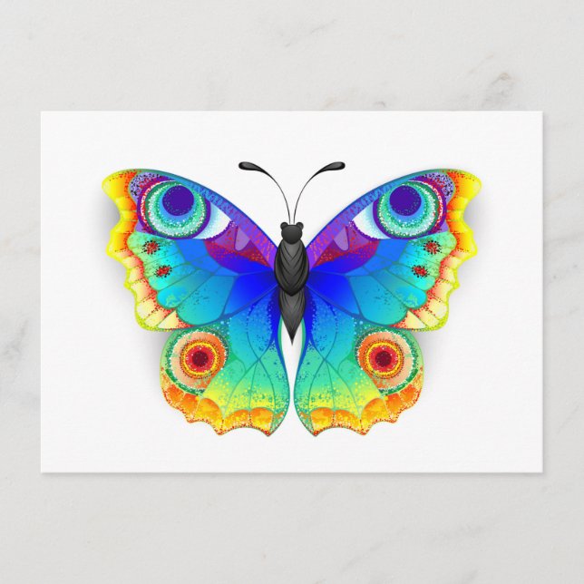 Rainbow Butterfly Peacock Eye Menu (Front)
