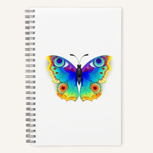 Rainbow Butterfly Peacock Eye Notebook (Front)
