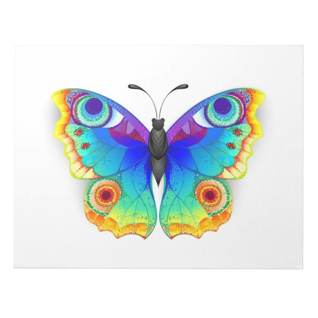 Rainbow Butterfly Peacock Eye Notepad (Front)