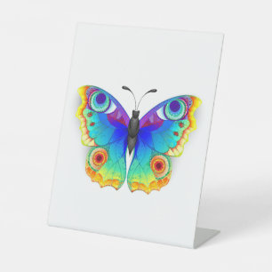 Rainbow Butterfly Peacock Eye Pedestal Sign