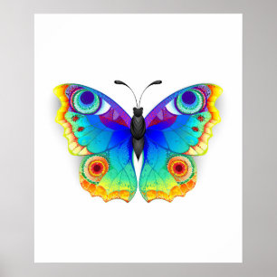 Rainbow Butterfly Peacock Eye Poster