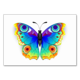 Rainbow Butterfly Peacock Eye Table Number