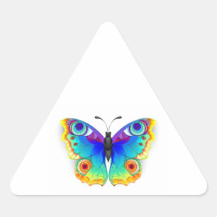 Rainbow Butterfly Peacock Eye Triangle Sticker