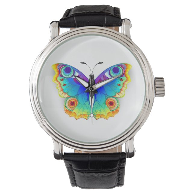 Rainbow Butterfly Peacock Eye Watch (Front)