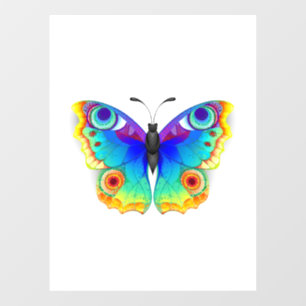 Rainbow Butterfly Peacock Eye Window Cling
