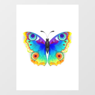 Rainbow Butterfly Peacock Eye Window Cling