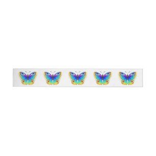 Rainbow Butterfly Peacock Eye Wrap Around Label