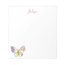 Rainbow butterfly  Personalized Notepad