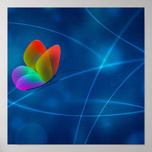 Rainbow Butterfly Poster