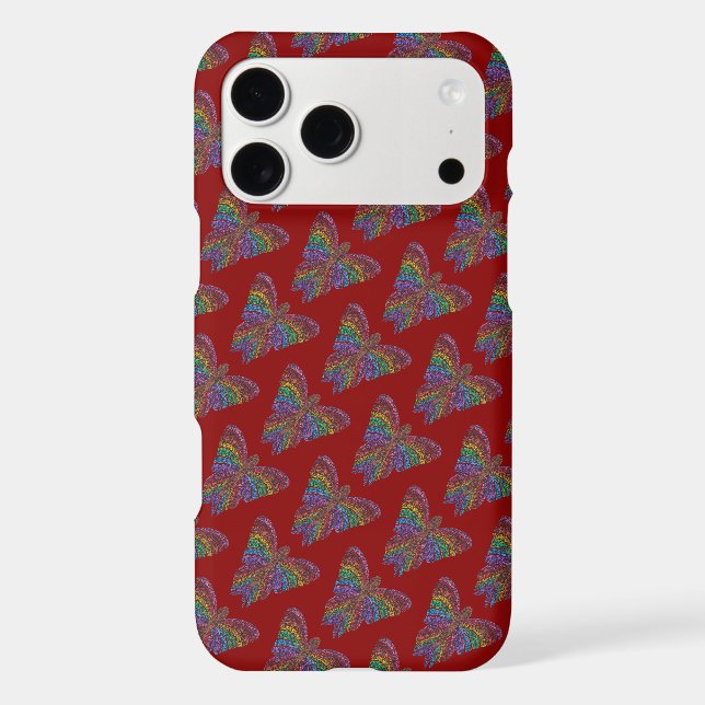 Rainbow Butterfly (red) - iPhone Case (Back)