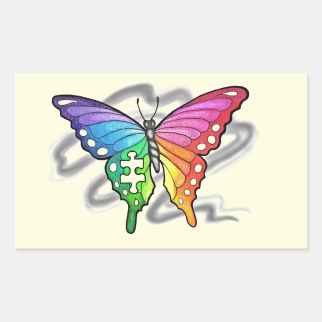 Rainbow Butterfly Sticker (Front)