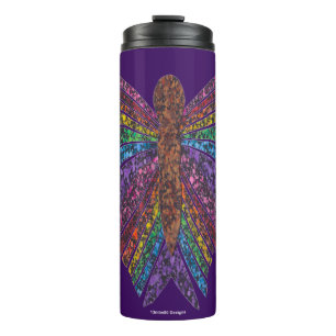 Rainbow Butterfly (violet) - Thermal Tumbler