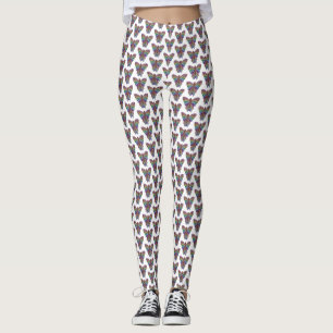 Rainbow Butterfly (white) - Leggings