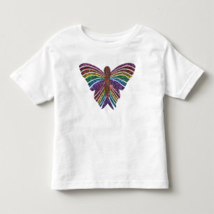 Rainbow Butterfly (white) - Toddler T-Shirt