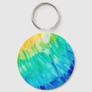 Rainbow Button Keychain