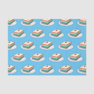 Rainbow cake cartoon illustration  tissue paper