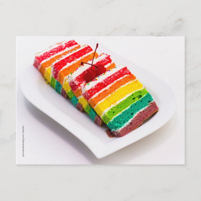 Rainbow Cake Postcard (Front)