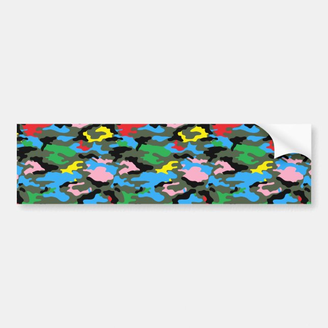 rainbow camo bumper sticker (Front)