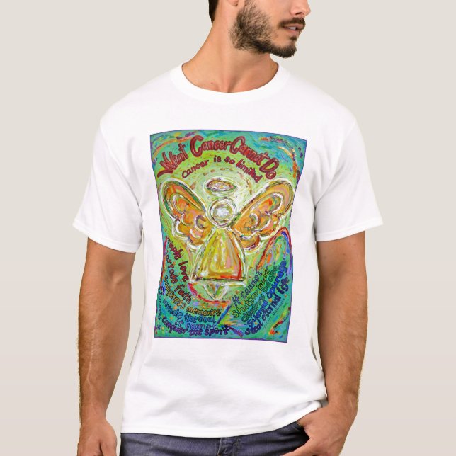 Rainbow Cancer Angel T-shirt (Front)