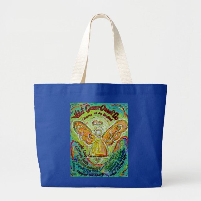 Rainbow Cancer Angel Tote Bag (Front)