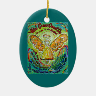 Rainbow Cancer Cannot Do Angel Ornament Customized