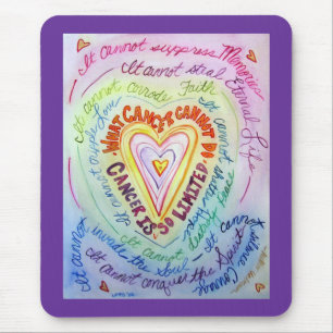 Rainbow Cancer Heart Mousepad