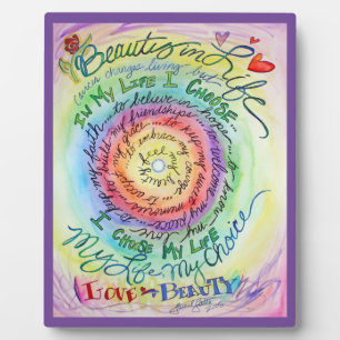 Rainbow Cancer Poem Affirmation Art Print Plaque