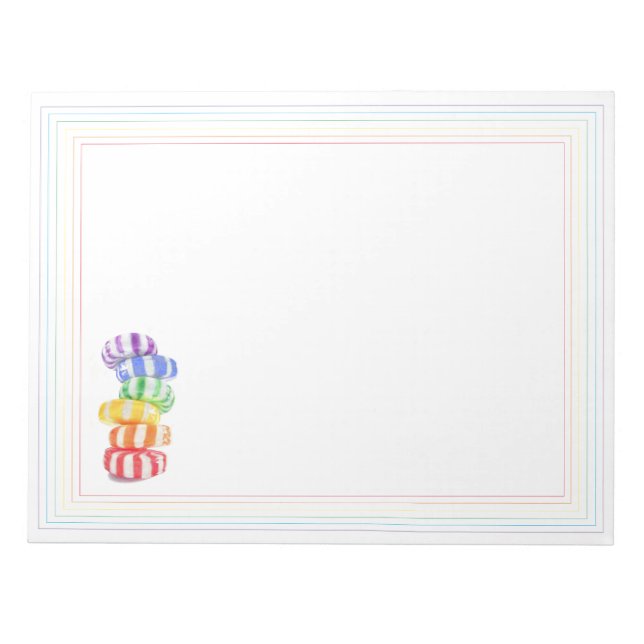 RAINBOW CANDY 11x8.5 Notepad (Front)