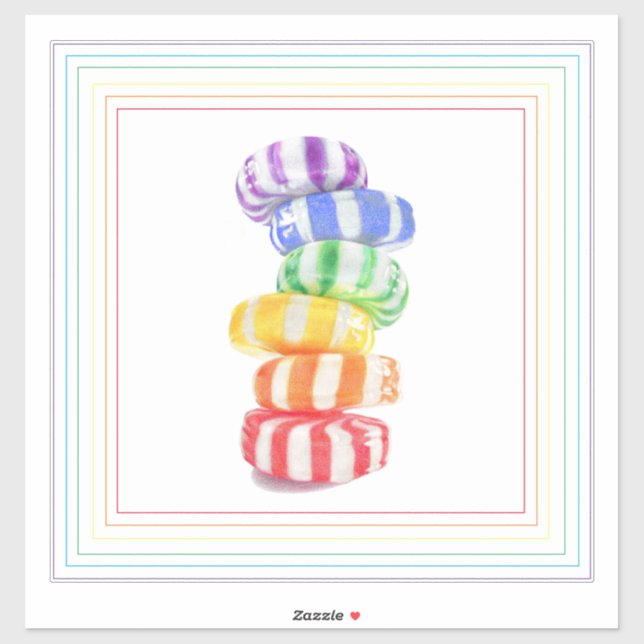RAINBOW CANDY 14" Vinyl Sticker (Sheet)