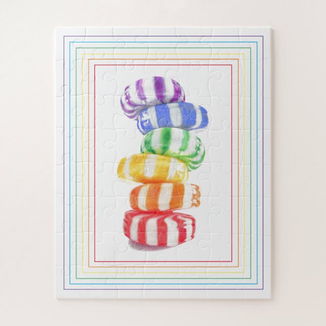 RAINBOW CANDY 16x20 Big Pieces Puzzle (Vertical)