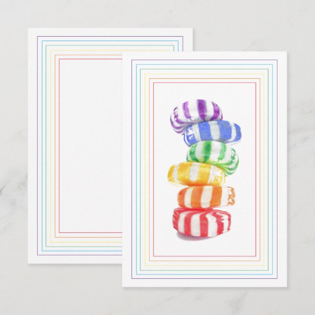 RAINBOW CANDY 3.5x5 Flat Card (Front/Back)