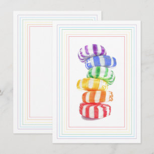 RAINBOW CANDY 4.5x6.25 Flat Card