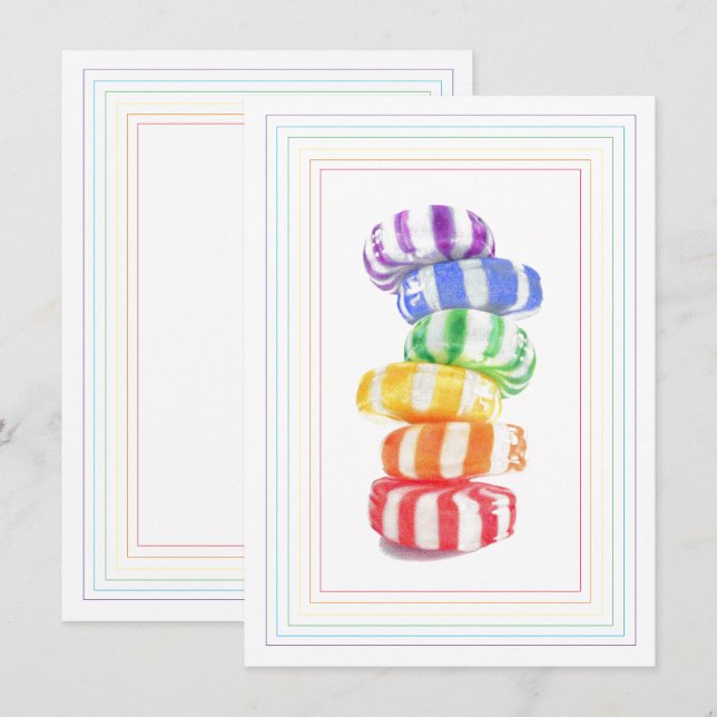 RAINBOW CANDY 4.5x6.25 Flat Card (Front/Back)