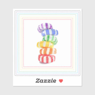 RAINBOW CANDY 4" Vinyl Sticker
