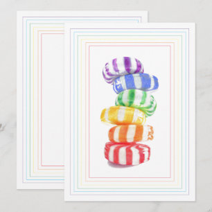 RAINBOW CANDY 5.5x7.5 Flat Card