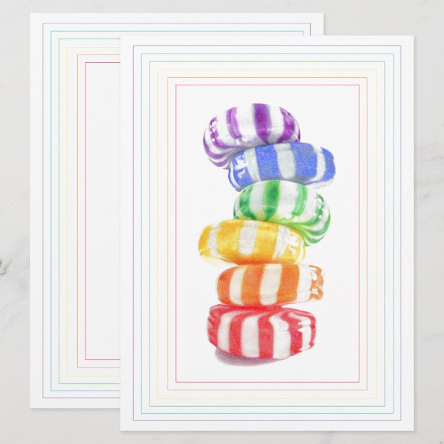 RAINBOW CANDY 6.5x8.75 Flat Card (Front/Back)