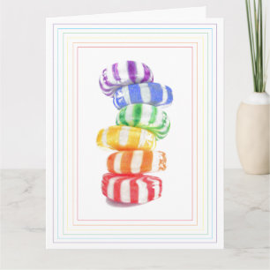RAINBOW CANDY Big Birthday Card